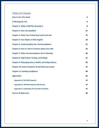 Own Your 504 Plan™ - Complete Guide