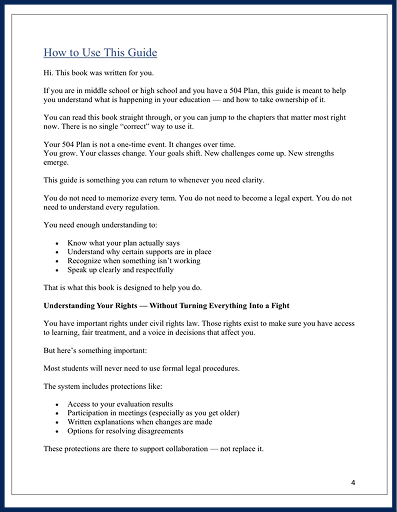 Own Your 504 Plan™ - Complete Guide