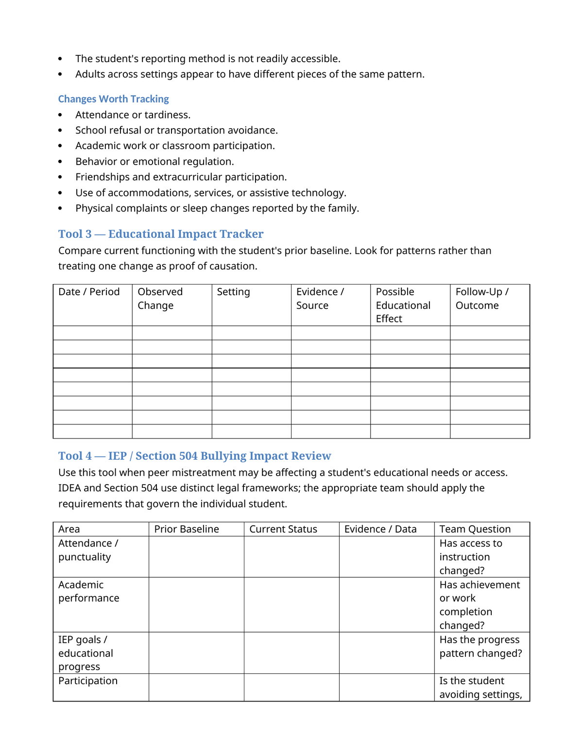 WEC Practical Guide 01 — Bullying & Students with Disabilities