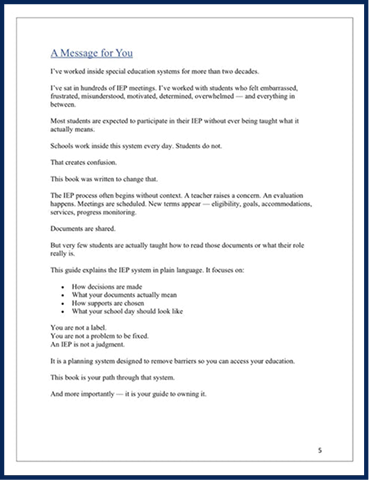 Own Your IEP™ - A Practical IEP Guide for Students